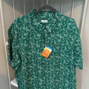Columbia Men’s Seaview Sky Button Up Short Sleeve Shirt Size XXL